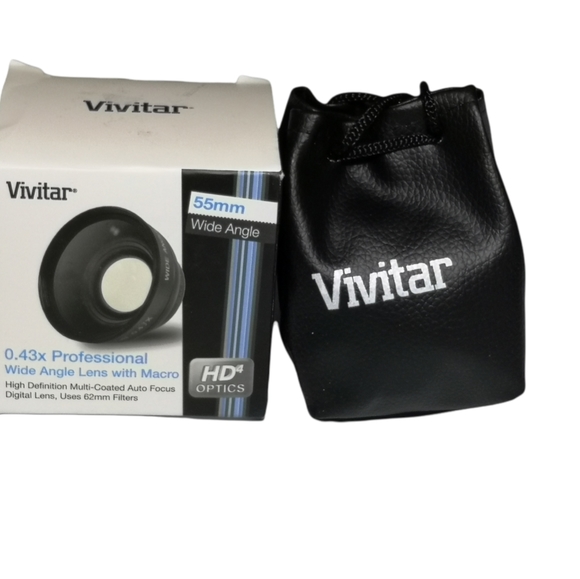 Vivitar 55mm 0.43x Professional Wide Angle Attachment Lens with Macro HD Optics - Picture 6 of 9